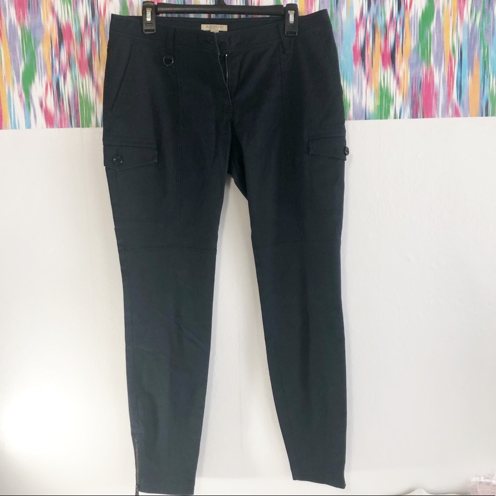 Burberry Brit navy cargo pant ankle zippers
